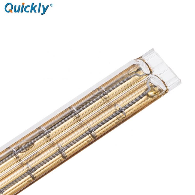 Fast Medium Wave Quartz Twin Tube Infrared Heaters Lamp IR Elements for BoPET Films Production