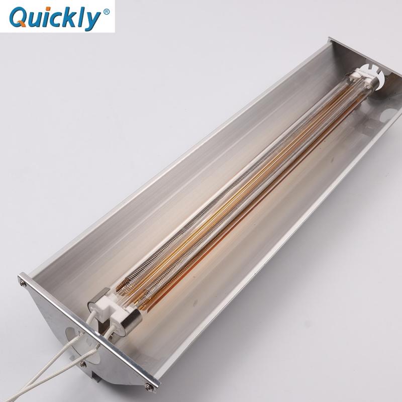 Quartz Glass Twin Tube Infrared Heating Lamps for Heidelberg Screen Printing Machine Inks Drying IR Paint Curing Element