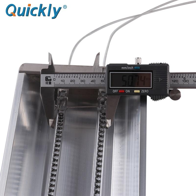 Custom U Shape Halogen Infrared Carbon Fiber Heating Lamp for Inks Drying Machine IR Heaters with Alloy Metal Reflector