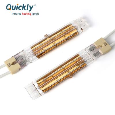 Gold Coated IR Heating Elements Tungsten Halogen Infrared Lamps Tubular For Semiconductor Processing