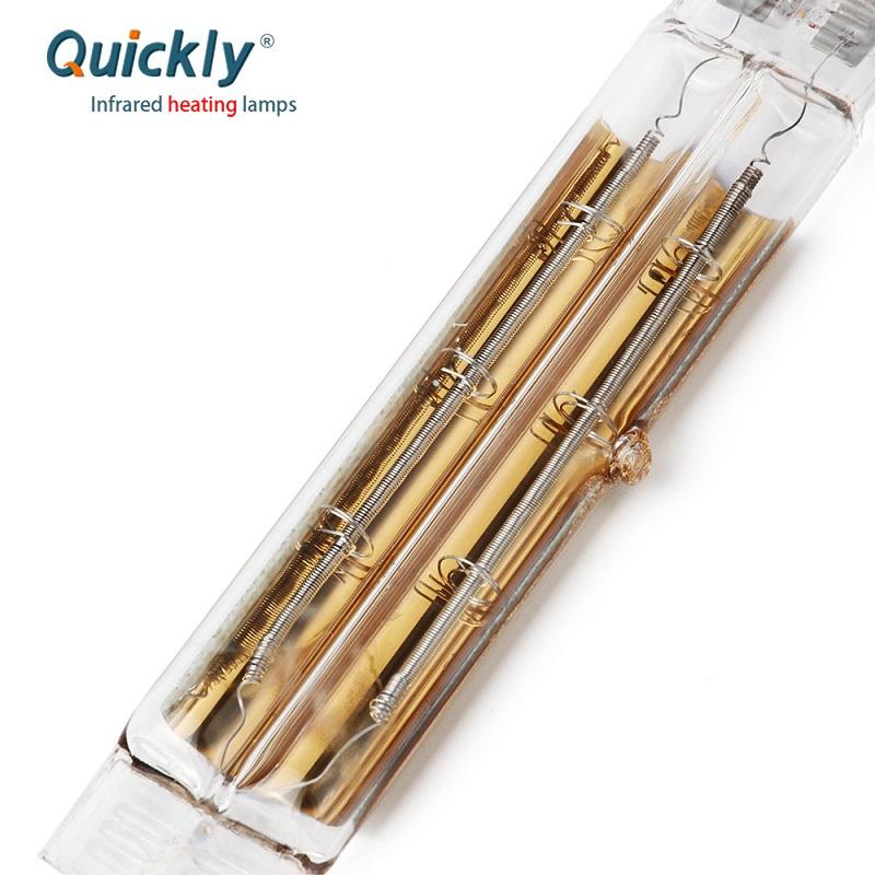 Gold Coated IR Heating Elements Tungsten Halogen Infrared Lamps Tubular for Semiconductor Processing
